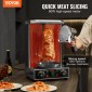 VEVOR Electric Shawarma Knife, Επαγγελματικό τουρκικό μαχαίρι για κεμπάπ 80W, Επαγγελματικός γυροσκόφτης από ανοξείδωτο ατσάλι, τεμαχιστής κρέατος Doner kebab με 2 λεπίδες, Διάμετρος λεπίδας Φ4"/100mm, Ρυθμιζόμενο πάχος 0-8mm