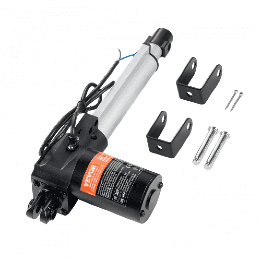 VEVOR Linear Actuator 12V 6Inch Heavy Duty 1320lbs/6000N 0.19"/s IP44 Protection