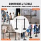 Βάλοι VEVOR Crowd Control Stanchions, 6-pack Crowd Control Barriers with 3PCS 6.5FT Black Retractable Belts, Plastic Stanchion Queue Post, Belt Barriers Line Divider Stanchion set for Airport, Exhibition