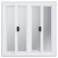 VEVOR Concession Window 36"x36", Παράθυρο Service Food Truck από κράμα αλουμινίου με 4 οριζόντια συρόμενα παράθυρα & τέντα πόρτα & σύρσιμο άγκιστρο, παράθυρο σερβιρίσματος έως 85 μοιρών για Food Truck Concession Trailer