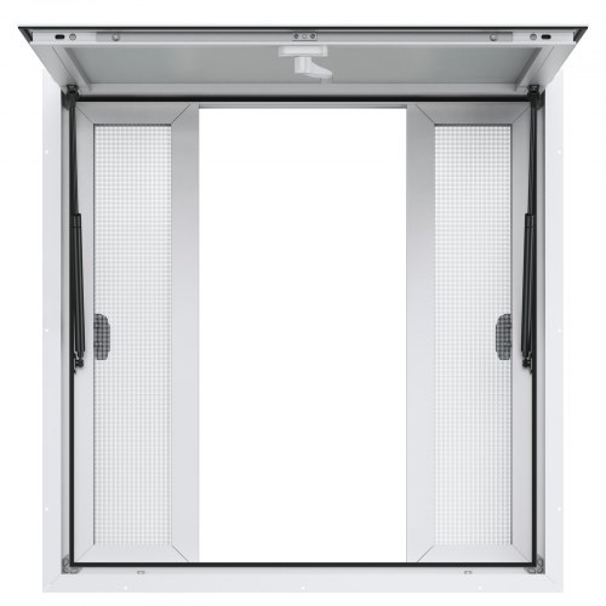 VEVOR Concession Window 36"x36", Παράθυρο Service Food Truck από κράμα αλουμινίου με 4 οριζόντια συρόμενα παράθυρα & τέντα πόρτα & σύρσιμο άγκιστρο, παράθυρο σερβιρίσματος έως 85 μοιρών για Food Truck Concession Trailer