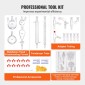 VEVOR Lab Distillation Kit, 3.3 Boro Lab Glassware Distillation Kit with 24, 40 Joint, 1000ml Esential Oil Distillation Apparatus Kit, 29 τμχ Σετ εξοπλισμού γυαλικών