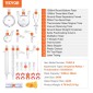 VEVOR Lab Distillation Kit, 3.3 Boro Lab Glassware Distillation Kit with 24, 40 Joint, 1000ml Esential Oil Distillation Apparatus Kit, 29 τμχ Σετ εξοπλισμού γυαλικών