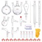 VEVOR Lab Distillation Kit, 3.3 Boro Lab Glassware Distillation Kit with 24, 40 Joint, 1000ml Esential Oil Distillation Apparatus Kit, 29 τμχ Σετ εξοπλισμού γυαλικών