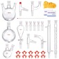 VEVOR Lab Distillation Kit, 3.3 Boro Lab Glassware Distillation Kit with 24, 40 Joint, 1000ml Esential Oil Distillation Apparatus Kit, 29 τμχ Σετ εξοπλισμού γυαλικών