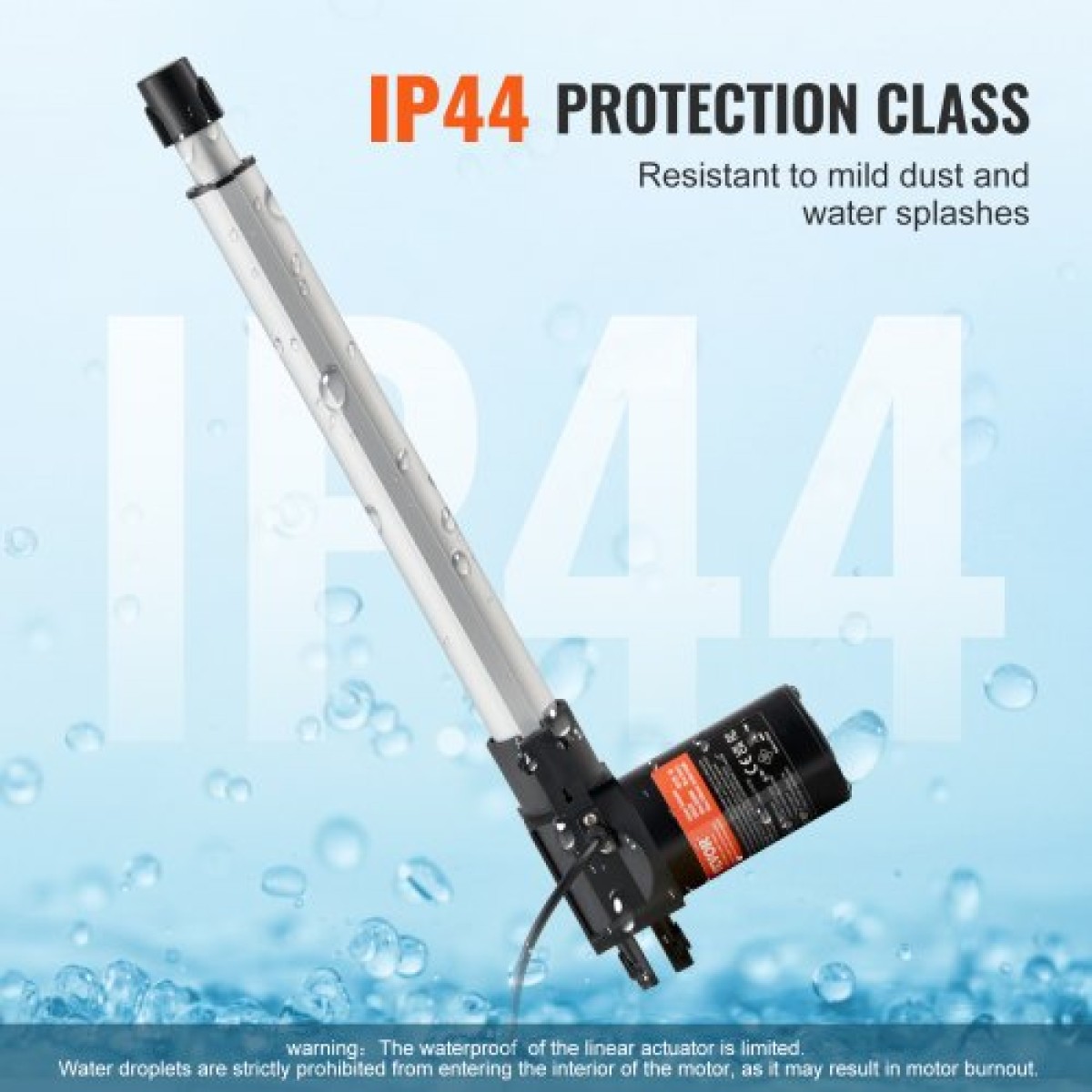 VEVOR Linear Actuator 12V 12In Heavy Duty 1320lbs/6000N 0.19"/s IP44 Protection