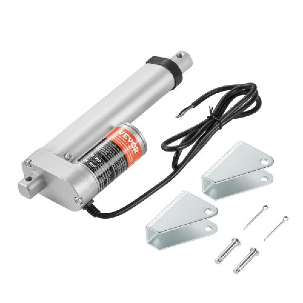 VEVOR Linear Actuator 12V 4 Inch High Load 330lbs/1500N 0.19"/s IP54 Protection