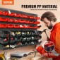 VEVOR Επιτοίχιοι κάδοι αποθήκευσης, 48-Bin Parts Rack Organizer Garage Plastic Shop Tool with Wall Panels, Tool Organizer για παξιμάδια, μπουλόνια, βίδες, καρφιά, χάντρες, κουμπιά, άλλα μικρά εξαρτήματα, μαύρο και κόκκινο
