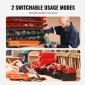 VEVOR Επιτοίχιοι κάδοι αποθήκευσης, 48-Bin Parts Rack Organizer Garage Plastic Shop Tool with Wall Panels, Tool Organizer για παξιμάδια, μπουλόνια, βίδες, καρφιά, χάντρες, κουμπιά, άλλα μικρά εξαρτήματα, μαύρο και κόκκινο