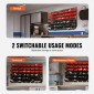 VEVOR Επιτοίχιοι κάδοι αποθήκευσης, 48-Bin Parts Rack Organizer Garage Plastic Shop Tool with Wall Panels, Tool Organizer για παξιμάδια, μπουλόνια, βίδες, καρφιά, χάντρες, κουμπιά, άλλα μικρά εξαρτήματα, μαύρο και κόκκινο