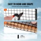VEVOR 20 x 3048 cm Solar Panel Bird Guard, Critter Guard Roll Kit with Rustproof Coating PVC, Solar Panel Guard with 50pcs Tire Wires, 12,7 mm Wire Roll Mesh