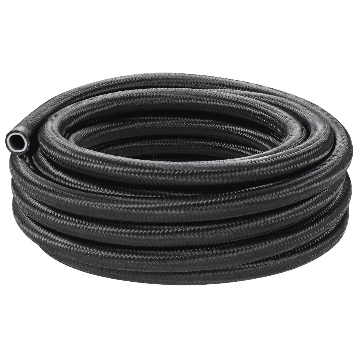 VEVOR 6AN Fuel Line Kit, 25 FT Fuel Hose Kit, 5/16" Nylon Inox Inox Kit Line Fuel Line PTFE, E85/Oil/Gas/Diesel Hose End Kit, with 15 PCS Swivel Fitting Adapter Kit, Μαύρο