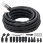 VEVOR 6AN Fuel Line Kit, 25 FT Fuel Hose Kit, 5/16" Nylon Inox Inox Kit Line Fuel Line PTFE, E85/Oil/Gas/Diesel Hose End Kit, with 15 PCS Swivel Fitting Adapter Kit, Μαύρο