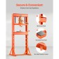 VEVOR Hydraulic Shop Press, 20 T H-Frame Shop Press, με πλάκα πρέσας & τριγωνική στήριξη, σταθερή υδραυλική πρέσα ρυθμιζόμενη στο πάτωμα γκαράζ με ανακουφιστική βαλβίδα, κατάλληλη για κάμψη, ίσιωμα & στάμπα