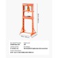 VEVOR Hydraulic Shop Press, 20 T H-Frame Shop Press, με πλάκα πρέσας & τριγωνική στήριξη, σταθερή υδραυλική πρέσα ρυθμιζόμενη στο πάτωμα γκαράζ με ανακουφιστική βαλβίδα, κατάλληλη για κάμψη, ίσιωμα & στάμπα