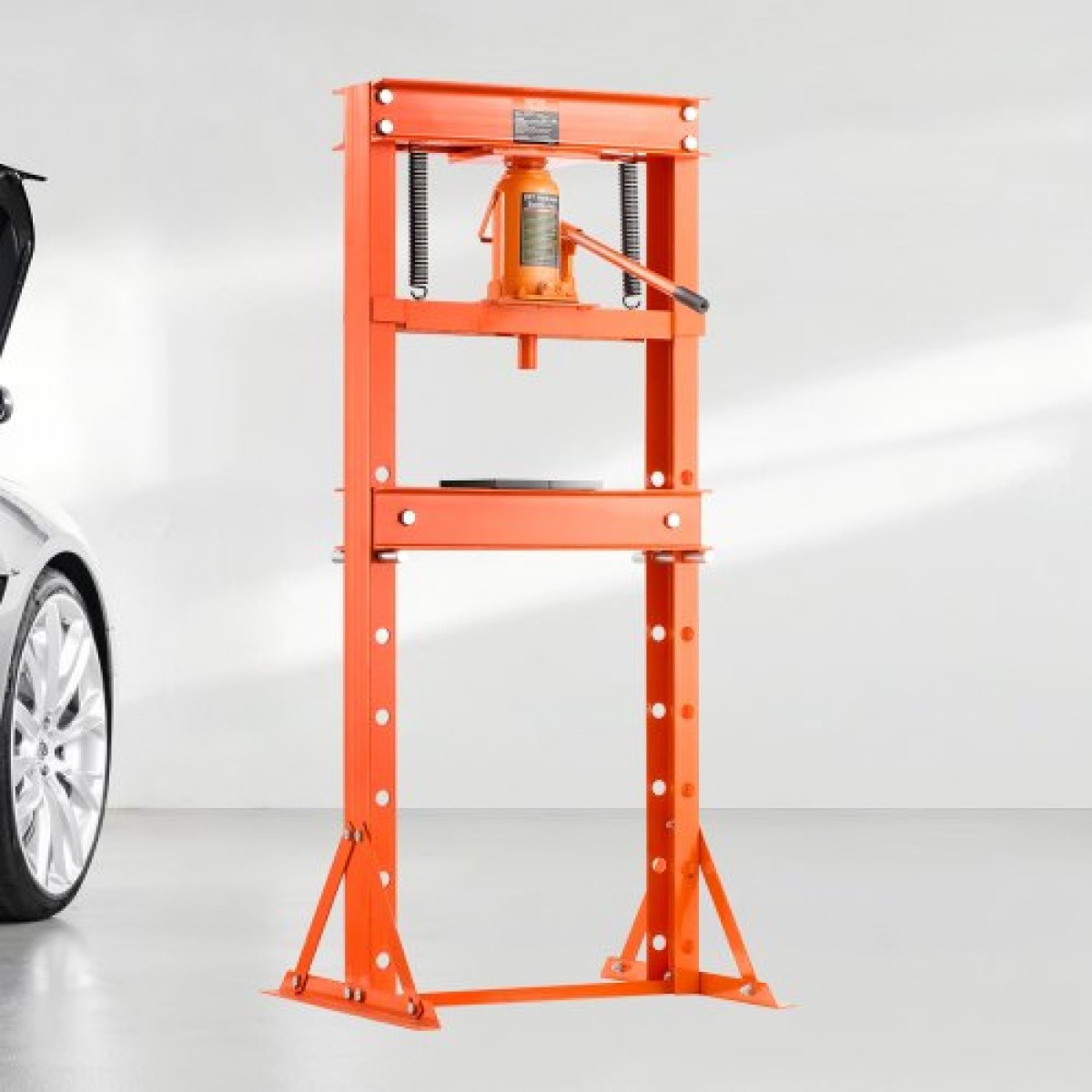 VEVOR Hydraulic Shop Press, 20 T H-Frame Shop Press, με πλάκα πρέσας & τριγωνική στήριξη, σταθερή υδραυλική πρέσα ρυθμιζόμενη στο πάτωμα γκαράζ με ανακουφιστική βαλβίδα, κατάλληλη για κάμψη, ίσιωμα & στάμπα