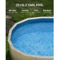 VEVOR Oval Liner Pool, 22 x 12,3 ft, Swimming Pool Liner, Standard Gauge, ανθεκτικό Vinyl Pool Liner, Στυλ επικάλυψης, Αντικατάσταση επένδυσης πισίνας για πισίνα 52 ιντσών με ύψος τοίχου πάνω από το έδαφος, μονόχρωμο