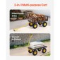 VEVOR 500 Lbs Steel Garden Cart, Heavy Duty Garden Wagon Cart pullable on Wheels, Metal Yard Utility Wagon Cart με 10" ελαστικά παντός εδάφους, Mesh αφαιρούμενα πλαϊνά και περιστρεφόμενη λαβή 180°
