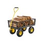 VEVOR 500 Lbs Steel Garden Cart, Heavy Duty Garden Wagon Cart pullable on Wheels, Metal Yard Utility Wagon Cart με 10" ελαστικά παντός εδάφους, Mesh αφαιρούμενα πλαϊνά και περιστρεφόμενη λαβή 180°