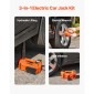 VEVOR Electric Car Jack, 5 Tons /11000 lbs, Ηλεκτρικό γρύλο ψαλιδιού με ενσωματωμένο φουσκωτό, Αντικατάσταση ελαστικού 12V με ηλεκτρικό κρουστικό κλειδί & φως LED, κιτ φορητού γρύλου για Sedan, SUV, φορτηγό