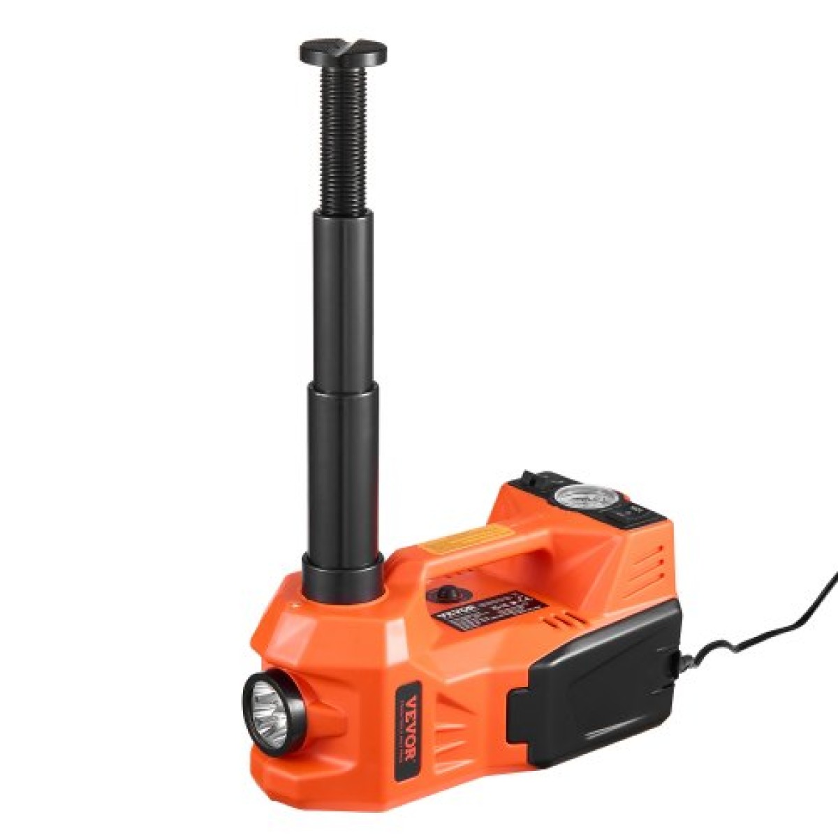 VEVOR Electric Car Jack, 5 Tons /11000 lbs, Ηλεκτρικό γρύλο ψαλιδιού με ενσωματωμένο φουσκωτό, Αντικατάσταση ελαστικού 12V με ηλεκτρικό κρουστικό κλειδί & φως LED, κιτ φορητού γρύλου για Sedan, SUV, φορτηγό