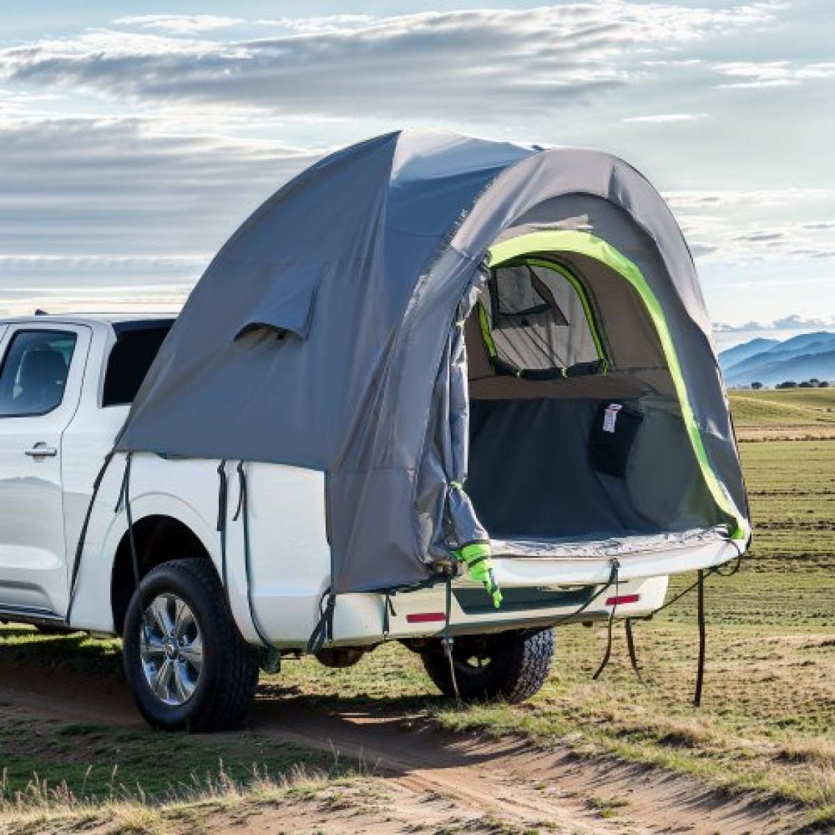 Σκηνή φορτηγού VEVOR Pickup, Fit 5.0-5.2 ft Truck Tents for Camping, Αδιάβροχη σκηνή κρεβατιού φορτηγού 2-3 ατόμων PU2000mm με παράθυρα διπλής στρώσης, ανθεκτικό κέλυφος τροχόσπιτου κρεβατιού φορτηγού με τσάντα αποθήκευσης