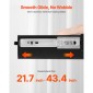 VEVOR 22" Ευρύ συρτάρι κάτω από το γραφείο, συρτάρι έξω, Εξάρτημα συρταριού τοποθετημένο κάτω από το γραφείο, κρυφός χώρος αποθήκευσης επιφάνειας εργασίας, Συρτάρι μολυβιών κάτω από το τραπέζι για γραφείο, Σταθμός εργασίας οικιακής βάσης, 25x9x3 in