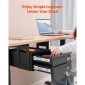 VEVOR 13" Ευρεία Κάτω Συρτάρι Desk Συρτάρι Slide Out, Under Table Pull-out συρτάρι Atachment, Hidden Desktop 2 Layer Storage Organizer, Κλείδωμα κάτω από τη βάση Συρτάρι Μολυβιού για Κάθισμα Sit 1x1x1, W1x