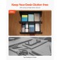 VEVOR 13" Ευρεία Κάτω Συρτάρι Desk Συρτάρι Slide Out, Under Table Pull-out συρτάρι Atachment, Hidden Desktop 2 Layer Storage Organizer, Κλείδωμα κάτω από τη βάση Συρτάρι Μολυβιού για Κάθισμα Sit 1x1x1, W1x