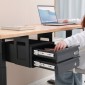 VEVOR 13" Ευρεία Κάτω Συρτάρι Desk Συρτάρι Slide Out, Under Table Pull-out συρτάρι Atachment, Hidden Desktop 2 Layer Storage Organizer, Κλείδωμα κάτω από τη βάση Συρτάρι Μολυβιού για Κάθισμα Sit 1x1x1, W1x