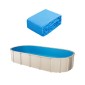VEVOR Oval Liner Pool, 24 x 12,3 ft, Swimming Pool Liner, Standard Gauge, ανθεκτικό Vinyl Pool Liner, Style Overlap, Pool Liner Αντικατάσταση για πισίνα 52 ιντσών με ύψος τοίχου πάνω από το έδαφος, μονόχρωμο