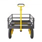 VEVOR 1200 Lbs Steel Garden Cart, Heavy Duty Pullable Garden Wagon Yard Cart, 2 in 1 Outdoor Metal Utility Wagon Yard Trailer με ελαστικά παντός εδάφους 13", αφαιρούμενες πλευρές από πλέγμα και περιστρεφόμενη λαβή 180°