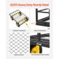VEVOR 1200 Lbs Steel Garden Cart, Heavy Duty Pullable Garden Wagon Yard Cart, 2 in 1 Outdoor Metal Utility Wagon Yard Trailer με ελαστικά παντός εδάφους 13", αφαιρούμενες πλευρές από πλέγμα και περιστρεφόμενη λαβή 180°