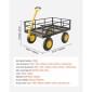 VEVOR 1200 Lbs Steel Garden Cart, Heavy Duty Pullable Garden Wagon Yard Cart, 2 in 1 Outdoor Metal Utility Wagon Yard Trailer με ελαστικά παντός εδάφους 13", αφαιρούμενες πλευρές από πλέγμα και περιστρεφόμενη λαβή 180°