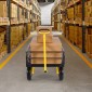 VEVOR 1200 Lbs Steel Garden Cart, Heavy Duty Pullable Garden Wagon Yard Cart, 2 in 1 Outdoor Metal Utility Wagon Yard Trailer με ελαστικά παντός εδάφους 13", αφαιρούμενες πλευρές από πλέγμα και περιστρεφόμενη λαβή 180°