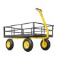 VEVOR 1200 Lbs Steel Garden Cart, Heavy Duty Pullable Garden Wagon Yard Cart, 2 in 1 Outdoor Metal Utility Wagon Yard Trailer με ελαστικά παντός εδάφους 13", αφαιρούμενες πλευρές από πλέγμα και περιστρεφόμενη λαβή 180°
