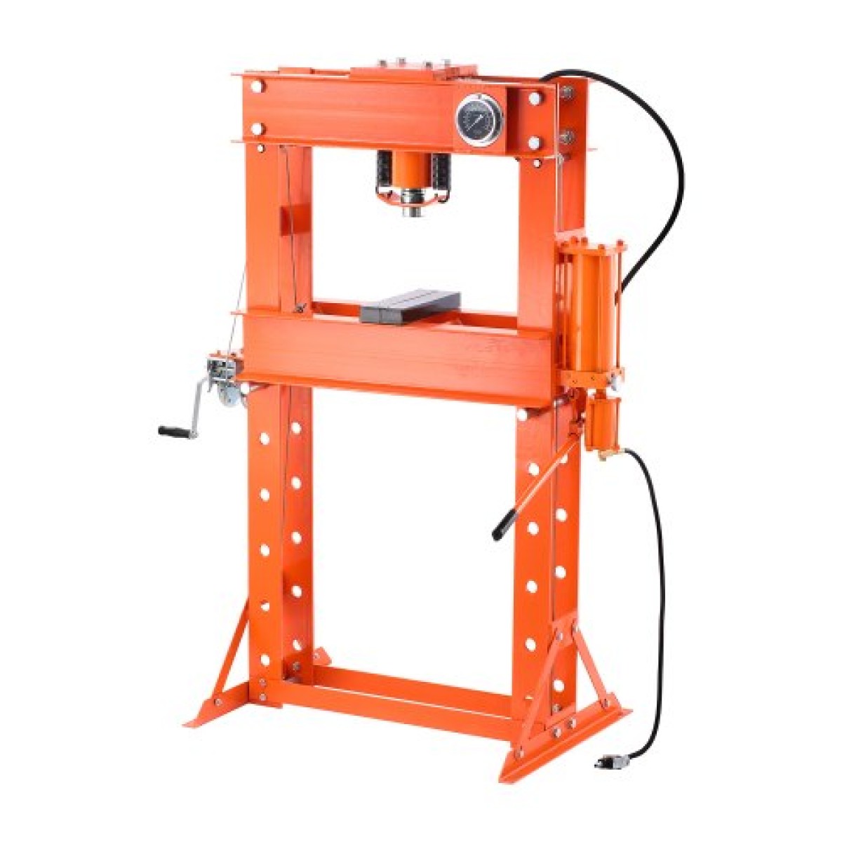 VEVOR Hydraulic Shop Press, Πνευματική πρέσα καταστήματος 50 T H-Frame με πλάκα πρέσας & τριγωνική στήριξη, σταθερή υδραυλική πρέσα ρυθμιζόμενη στο πάτωμα γκαράζ με ανακουφιστική βαλβίδα, κατάλληλη για κάμψη & ίσιωμα