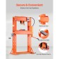 VEVOR Hydraulic Shop Press, Πνευματική πρέσα καταστήματος 50 T H-Frame με πλάκα πρέσας & τριγωνική στήριξη, σταθερή υδραυλική πρέσα ρυθμιζόμενη στο πάτωμα γκαράζ με ανακουφιστική βαλβίδα, κατάλληλη για κάμψη & ίσιωμα