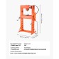 VEVOR Hydraulic Shop Press, Πνευματική πρέσα καταστήματος 50 T H-Frame με πλάκα πρέσας & τριγωνική στήριξη, σταθερή υδραυλική πρέσα ρυθμιζόμενη στο πάτωμα γκαράζ με ανακουφιστική βαλβίδα, κατάλληλη για κάμψη & ίσιωμα
