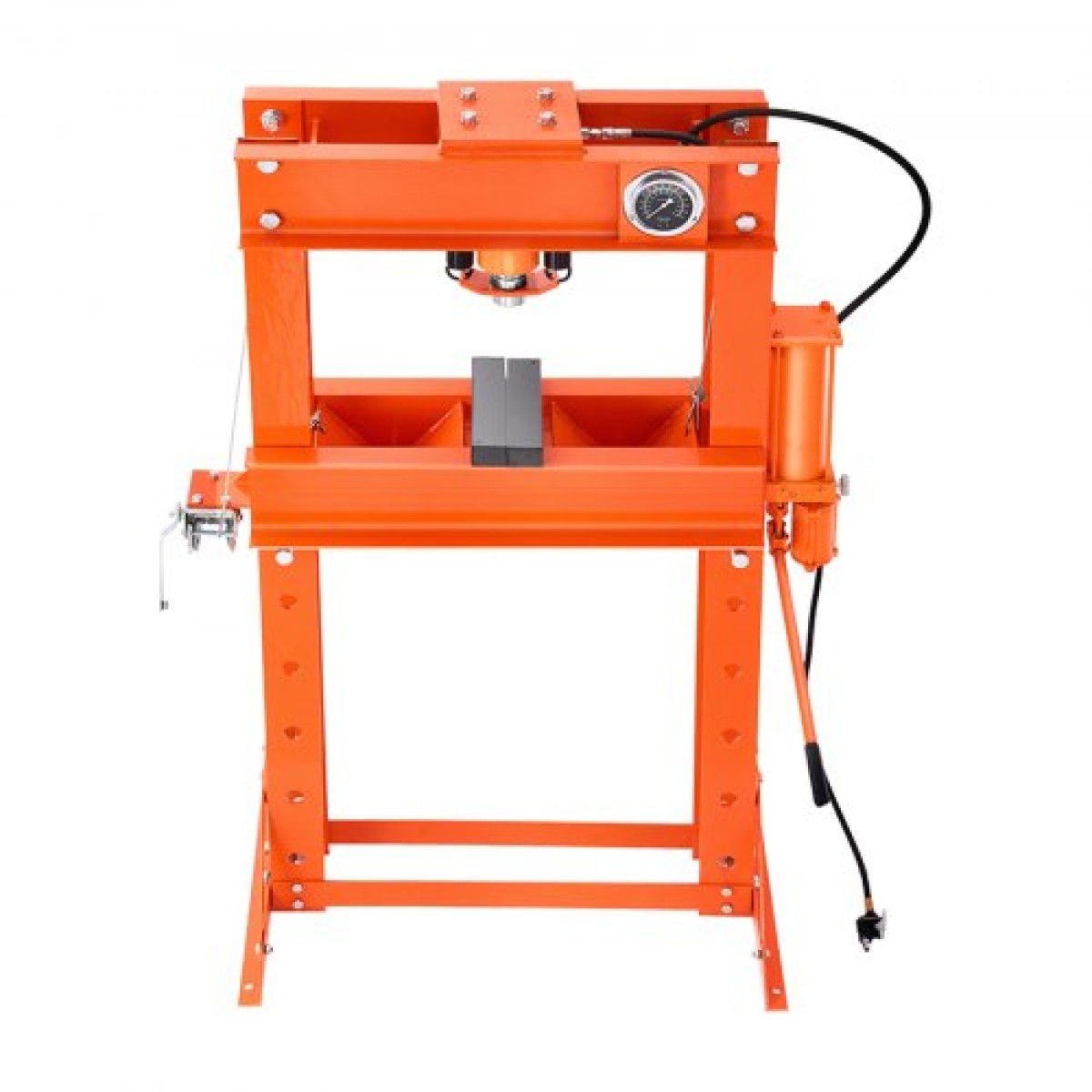 VEVOR Hydraulic Shop Press, Πνευματική πρέσα καταστήματος 50 T H-Frame με πλάκα πρέσας & τριγωνική στήριξη, σταθερή υδραυλική πρέσα ρυθμιζόμενη στο πάτωμα γκαράζ με ανακουφιστική βαλβίδα, κατάλληλη για κάμψη & ίσιωμα