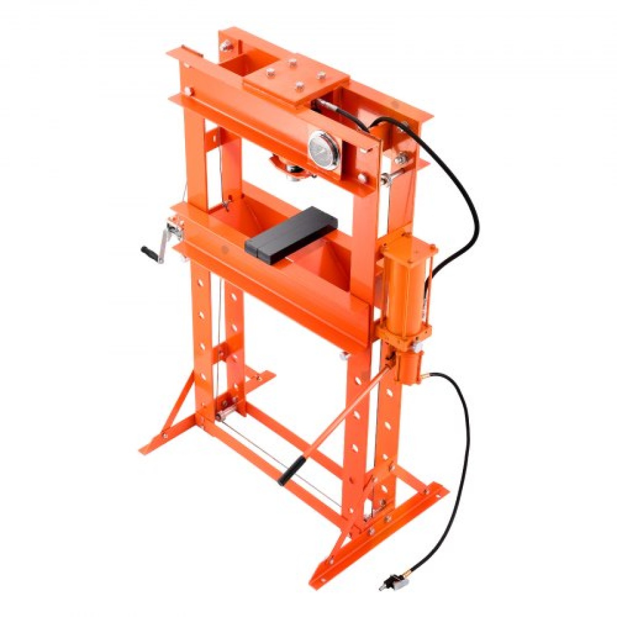 VEVOR Hydraulic Shop Press, Πνευματική πρέσα καταστήματος 50 T H-Frame με πλάκα πρέσας & τριγωνική στήριξη, σταθερή υδραυλική πρέσα ρυθμιζόμενη στο πάτωμα γκαράζ με ανακουφιστική βαλβίδα, κατάλληλη για κάμψη & ίσιωμα