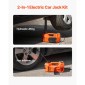 VEVOR Electric Car Jack, 5 Tons /11000 lbs, Ηλεκτρικό γρύλο ψαλιδιού με ενσωματωμένο φουσκωτό, 12V Ρυθμιζόμενη αντικατάσταση αλλαγής ελαστικού με Secure Hammer & Light LED, Φορητό κιτ Jack για Sedan, SUV, Truck