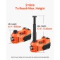 VEVOR Electric Car Jack, 5 Tons /11000 lbs, Ηλεκτρικό γρύλο ψαλιδιού με ενσωματωμένο φουσκωτό, 12V Ρυθμιζόμενη αντικατάσταση αλλαγής ελαστικού με Secure Hammer & Light LED, Φορητό κιτ Jack για Sedan, SUV, Truck