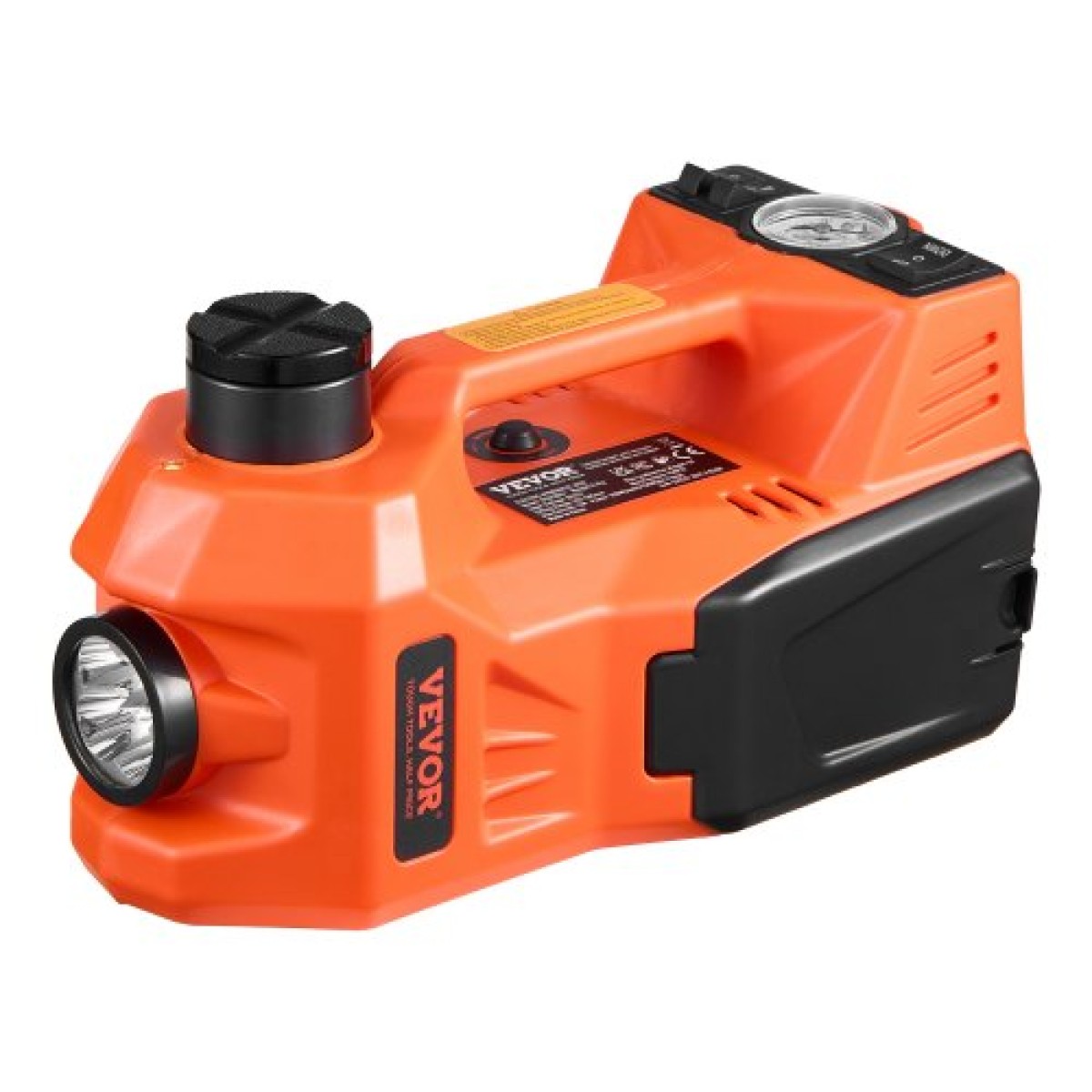 VEVOR Electric Car Jack, 5 Tons /11000 lbs, Ηλεκτρικό γρύλο ψαλιδιού με ενσωματωμένο φουσκωτό, 12V Ρυθμιζόμενη αντικατάσταση αλλαγής ελαστικού με Secure Hammer & Light LED, Φορητό κιτ Jack για Sedan, SUV, Truck