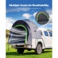 Σκηνή φορτηγού VEVOR Pickup, Fit 6,4-6,7 ft Truck Tents for Camping, Αδιάβροχη σκηνή PU2000 2-3 ατόμων για κρεβατοκάμαρα φορτηγού με παράθυρα διπλής στρώσης, ανθεκτικό κέλυφος τροχόσπιτου κρεβατιού φορτηγού με τσάντα αποθήκευσης