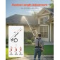 Τηλεσκοπική ράβδος πλύσης πίεσης VEVOR, 24 ft, 4000 psi, Τηλεσκοπική ράβδος ψεκασμού με ράβδους επέκτασης ηλεκτρικού πλυσίματος, Καθαριστικό υδρορροών, κεφαλή βούρτσας, περιστρεφόμενος σύνδεσμος, 7 ακροφύσια ψεκασμού και πλεξούδα στήριξης