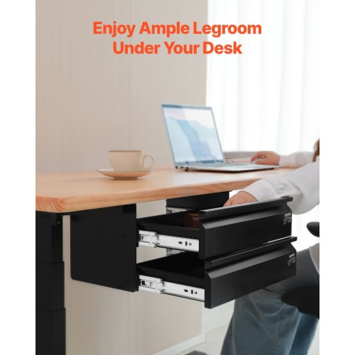 VEVOR 16" Wide Under Desk Slide Out, Under Desk Mounted Tull-out Derwer Atachment, Hidden Desktop 2 Layer Storage Organizer, Under Table Pencil Συρτάρι για Σπίτι και 8 το 8 το Στο σπίτι και 8 το 8 το σε το σε το σε το σε το σε σε το σε το σε σε τους 