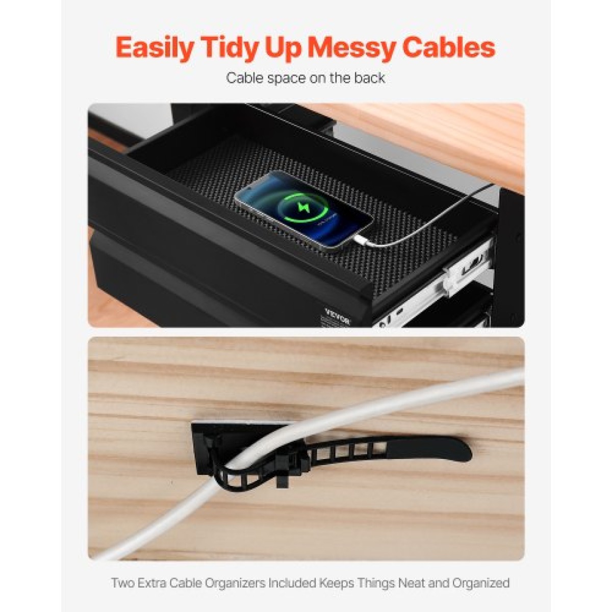 VEVOR 16" Wide Under Desk Slide Out, Under Desk Mounted Tull-out Derwer Atachment, Hidden Desktop 2 Layer Storage Organizer, Under Table Pencil Συρτάρι για Σπίτι και 8 το 8 το Στο σπίτι και 8 το 8 το σε το σε το σε το σε το σε σε το σε το σε σε τους 