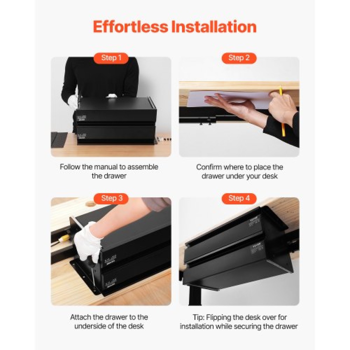 VEVOR 16" Wide Under Desk Slide Out, Under Desk Mounted Tull-out Derwer Atachment, Hidden Desktop 2 Layer Storage Organizer, Under Table Pencil Συρτάρι για Σπίτι και 8 το 8 το Στο σπίτι και 8 το 8 το σε το σε το σε το σε το σε σε το σε το σε σε τους 