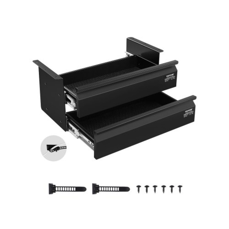 VEVOR 16" Wide Under Desk Slide Out, Under Desk Mounted Tull-out Derwer Atachment, Hidden Desktop 2 Layer Storage Organizer, Under Table Pencil Συρτάρι για Σπίτι και 8 το 8 το Στο σπίτι και 8 το 8 το σε το σε το σε το σε το σε σε το σε το σε σε τους 